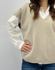 Gilet con camicia