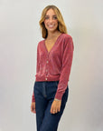 Cardigan basic con lustrini