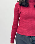 Maglione dolcevita intrecciato comoda