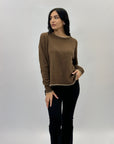 Pullover dettaglio collo cashmere blend