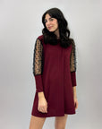 Abito con maniche in organza a pois