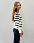 Cardigan a righe con bottoni