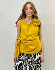 Maglia con dettaglio fiocco e fiore
