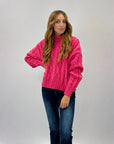 Maglione lupetto pesante con intrecci
