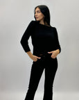 Pullover crop effetto peluche