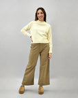Jeans palazzo con bottoni