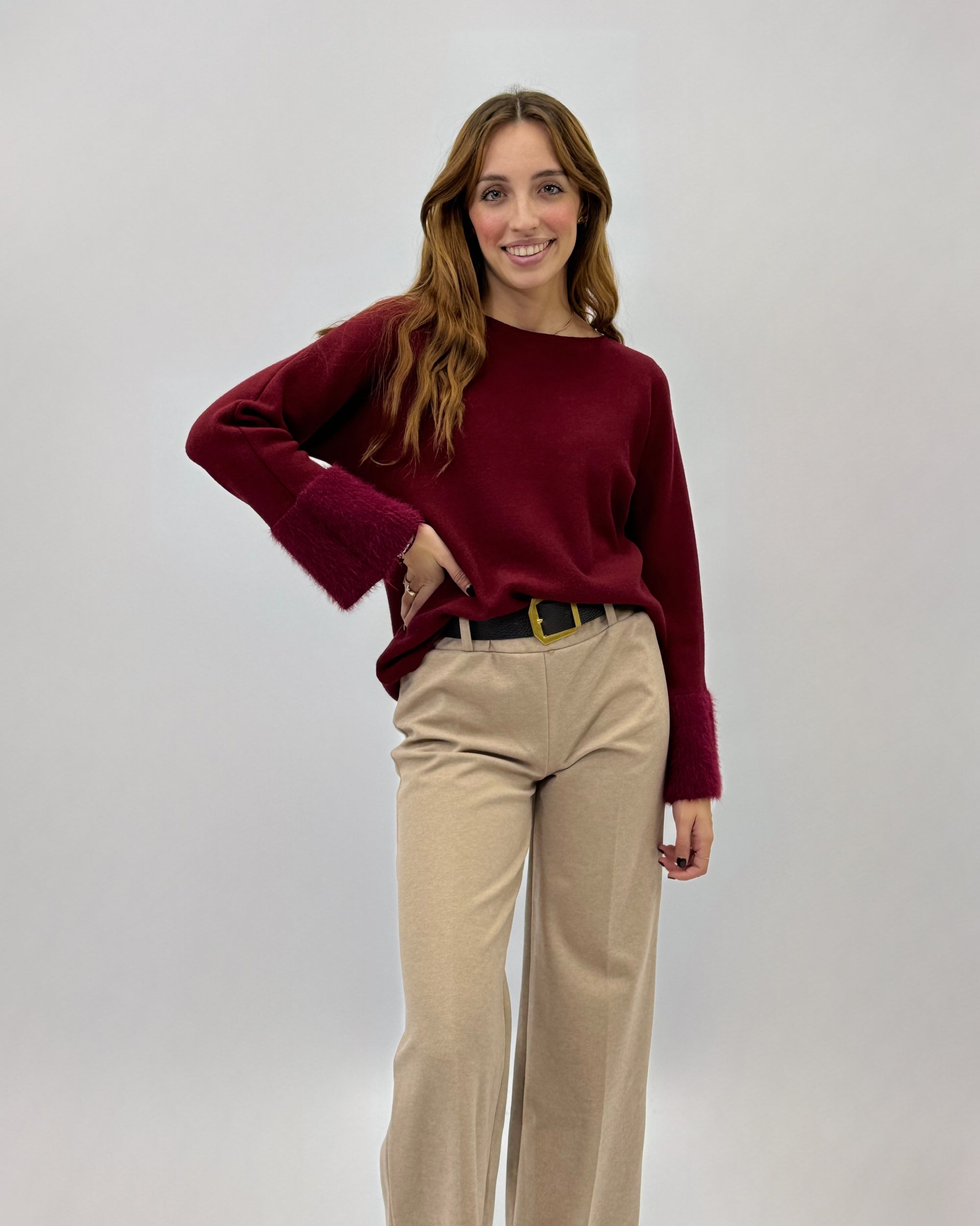 Pantaloni a palazzo con cintura