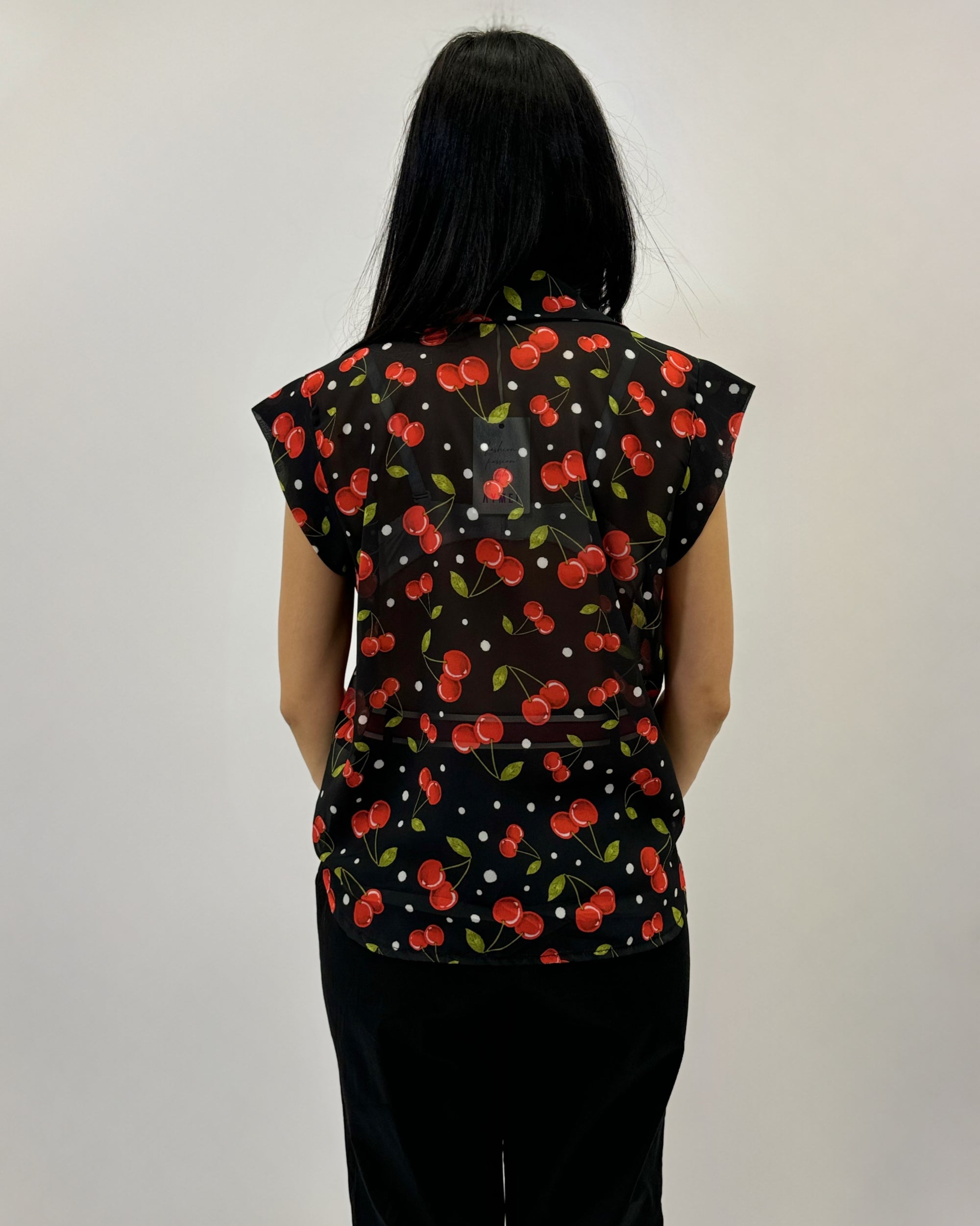 Blusa leggero con stampa frutta