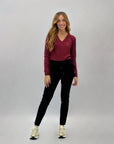 Pantaloni in velluto con laccio