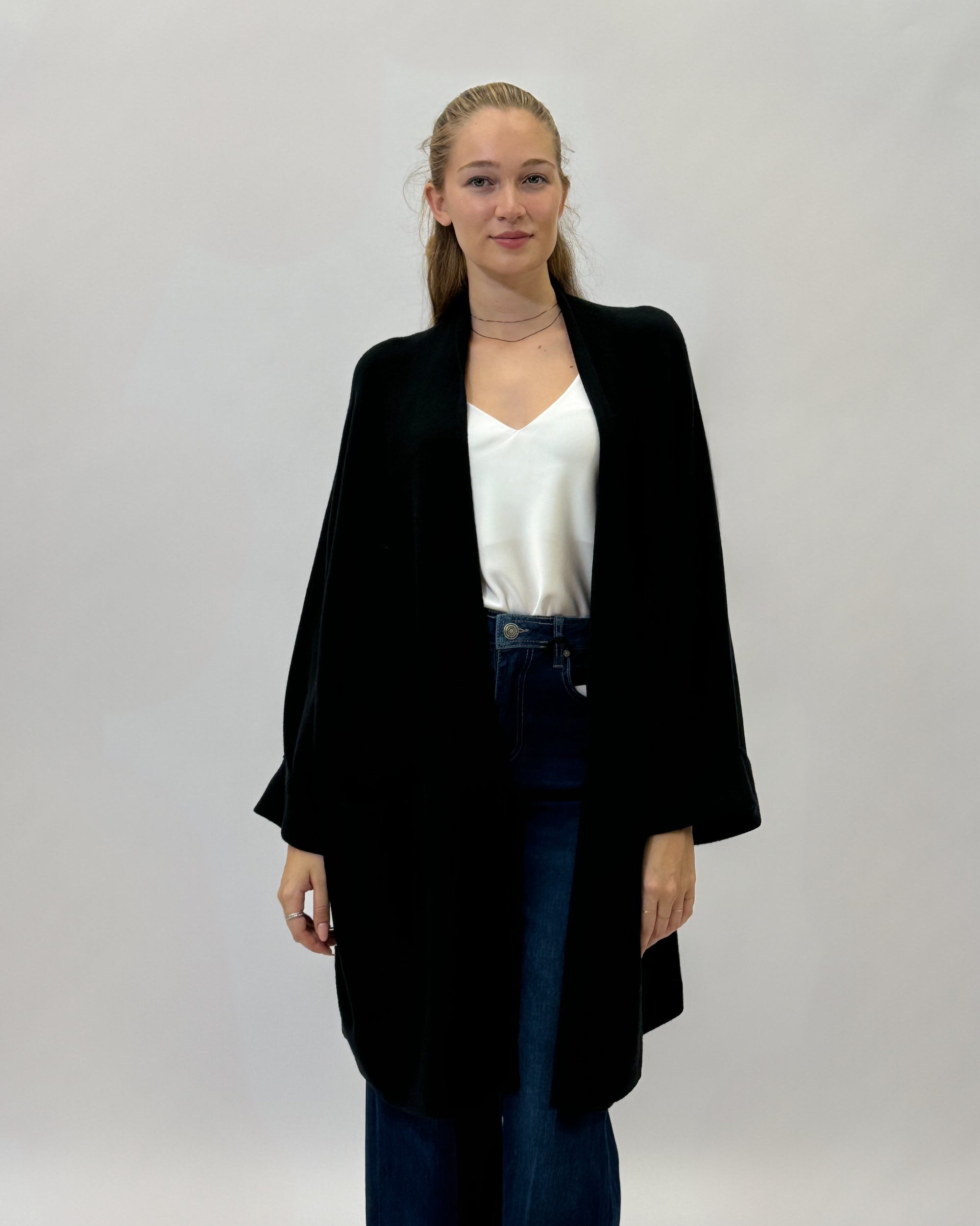 Cardigan lungo comodo con tasche