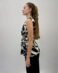 Maglia smanicata con stampa