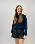 Pullover girocollo tinta unita