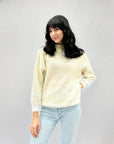 Maglione lupetto misto lana con fiocchi di neve