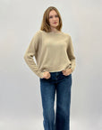 Pullover dettaglio collo cashmere blend