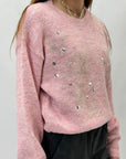 Maglione morbido con decorazioni