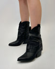 Stivali western con effetto metallizzato