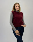 Maglia gilet in lana mohair