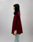 Pullover ampio girocollo con tasche