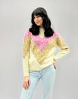 Maglione colorato con paillette