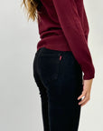 Pantaloni jeans neri miniflare
