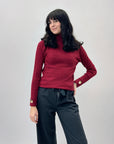 Maglione dolcevita intrecciato comoda