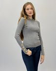 Pullover basic tinta unita con bottoni
