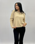 Pullover dettaglio collo cashmere blend