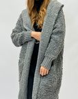 Cappotto premium con cappuccio effetto peluche