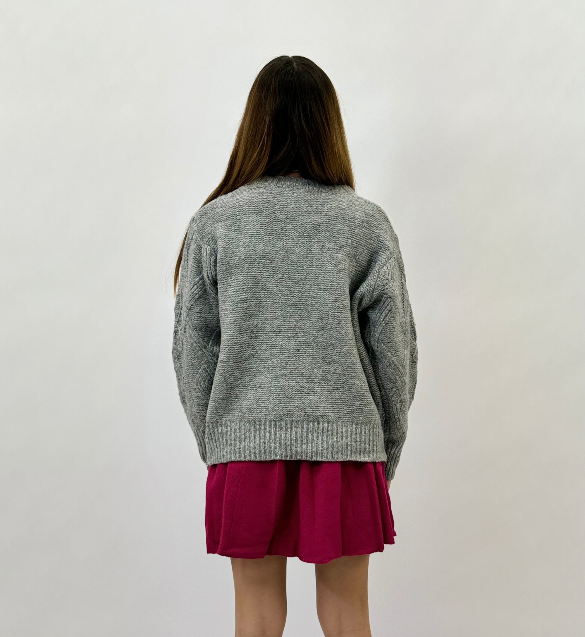 Maglione morbido con fiori