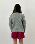 Maglione morbido con fiori