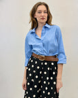 Camicia tinta unita con maniche lunghe