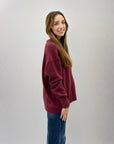 Pullover girocollo con brillantini