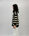 Maglione con righe over