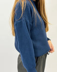 Pullover girocollo tinta unita