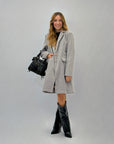Cappotto foderato con bottone