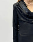 Abito brillantini drappeggiato