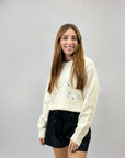 Maglione morbido con decorazioni
