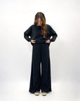Completo felpa e pantaloni strass