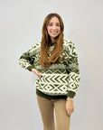 Maglione girocollo con stampa
