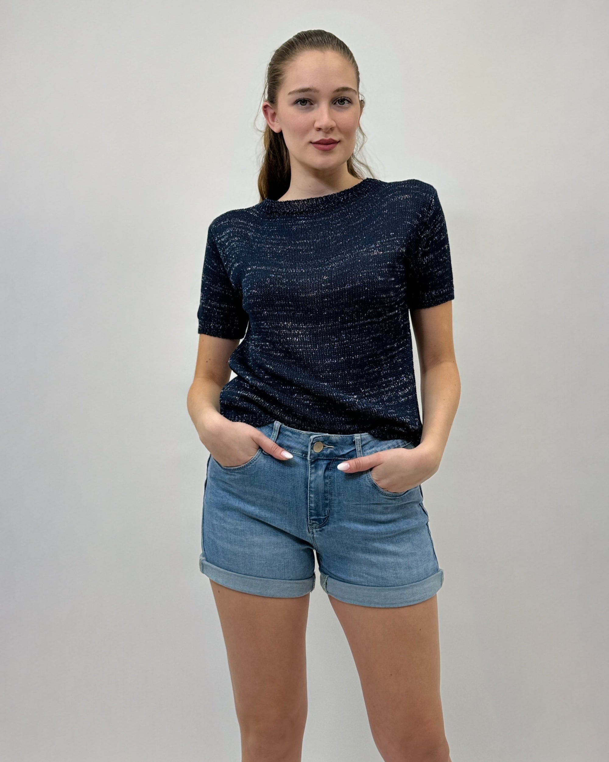 Maglia tinta unita leggera mezze maniche