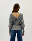Pullover con scollo v