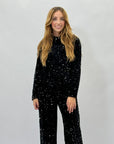 Completo premium felpa e pantaloni paillettes