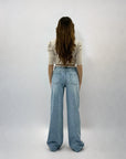 Jeans dritto con strappi