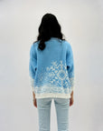 Maglione lupetto misto lana con fiocchi di neve