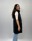 Piumino gilet con cappuccio