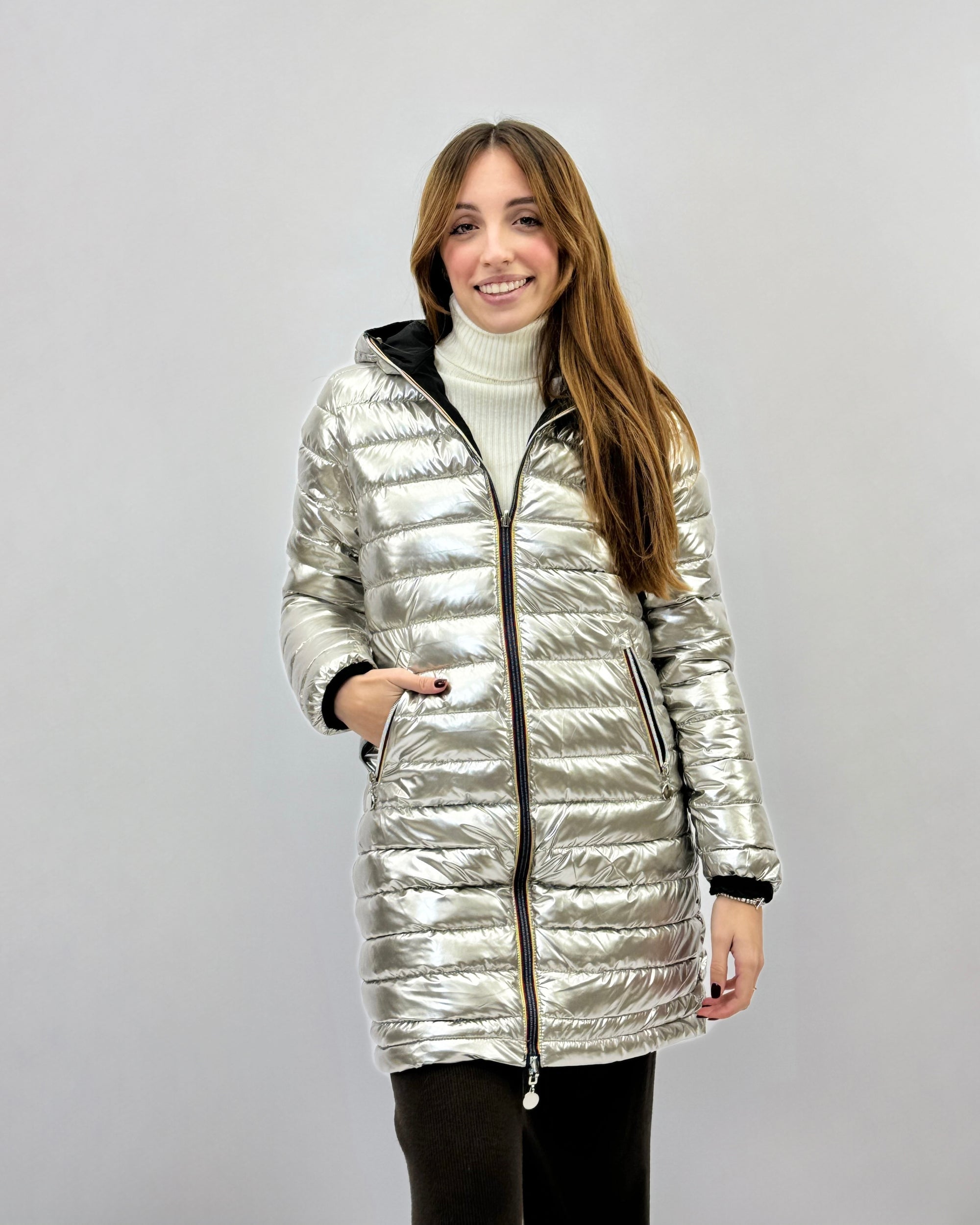 Piumino Donna Reversibile Double Face – Giacca Invernale Lunga