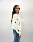 Pullover ricami fragole