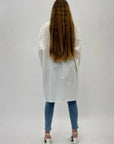 Camicia comoda in pizzo sangallo dettaglio righe