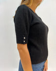 Maglione mezze maniche misto baby alpaca