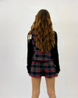 Gilet tartan con bottoni